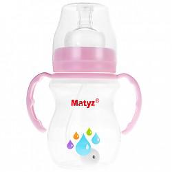 美泰滋 Matyz 宽口径PP自动奶瓶 婴儿奶瓶 180ML MZ-0615 粉色