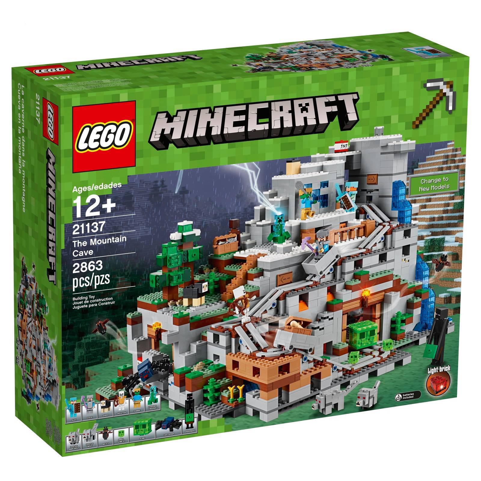 LEGO 乐高 Minecraft 我的世界系列 21137 山岭洞穴