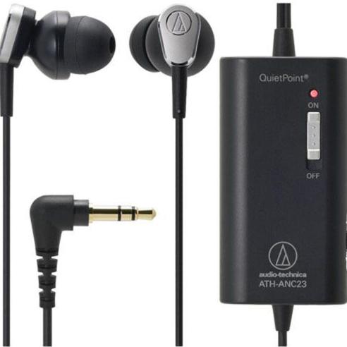 audio-technica 铁三角 ATH-ANC23 主动降噪 入耳式耳机  *2件