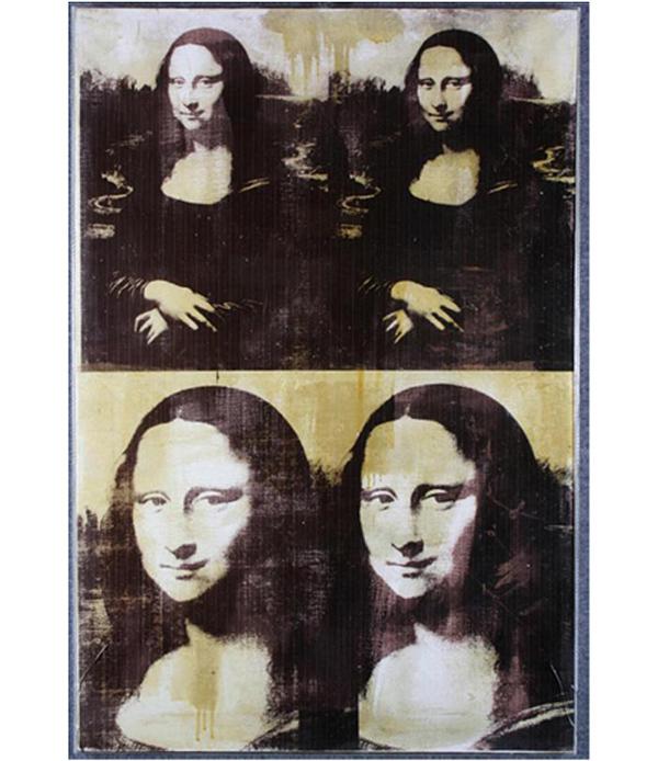 安迪.沃霍尔《蒙娜丽莎》（一组四幅）布面多重乳化画 108.5x72cm 1979  图片来源于达芬奇理想博物馆