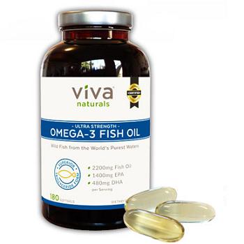 Viva Naturals Omega-3深海鱼油胶囊 调节三高 180粒