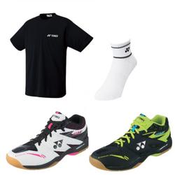 YONEX 尤尼克斯 SHB820MD 男士羽毛球鞋（白/黑）+T恤+短袜