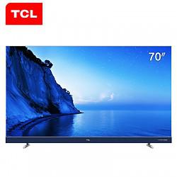 TCL 70A950U 70英寸 哈曼卡顿 人工智能 金属超薄 64位34核 4K+HDR 超高清智能 平板电视（银色）