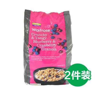 Waitrose 蔓越莓蓝莓营养早餐水果麦片 1000g*2袋