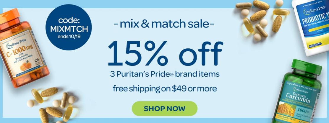 Puritan's Pride美国官网 普丽普莱 精选热销保健品促销