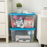 [当当自营]禧天龙Citylong 大号环保塑料收纳箱2个装 6348 透明蓝 整理箱衣物储物箱