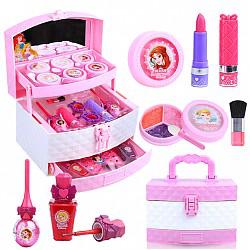 迪士尼Disney 儿童化妆品公主彩妆盒套装 无毒水洗化妆品 女孩过家家玩具 22326