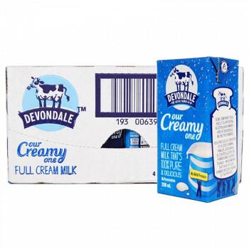 德运 全脂纯牛奶 200ml*24盒 *2件
