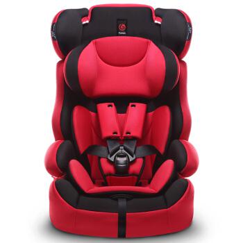 Ganen 感恩 宝宝汽车儿童安全座椅 旅行者 红黑色 9个月-12岁