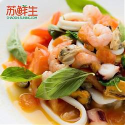 五鲜烩（蛤蜊肉、虾仁、鱿鱼圈、淡菜、八爪丁） 210g海鲜水产