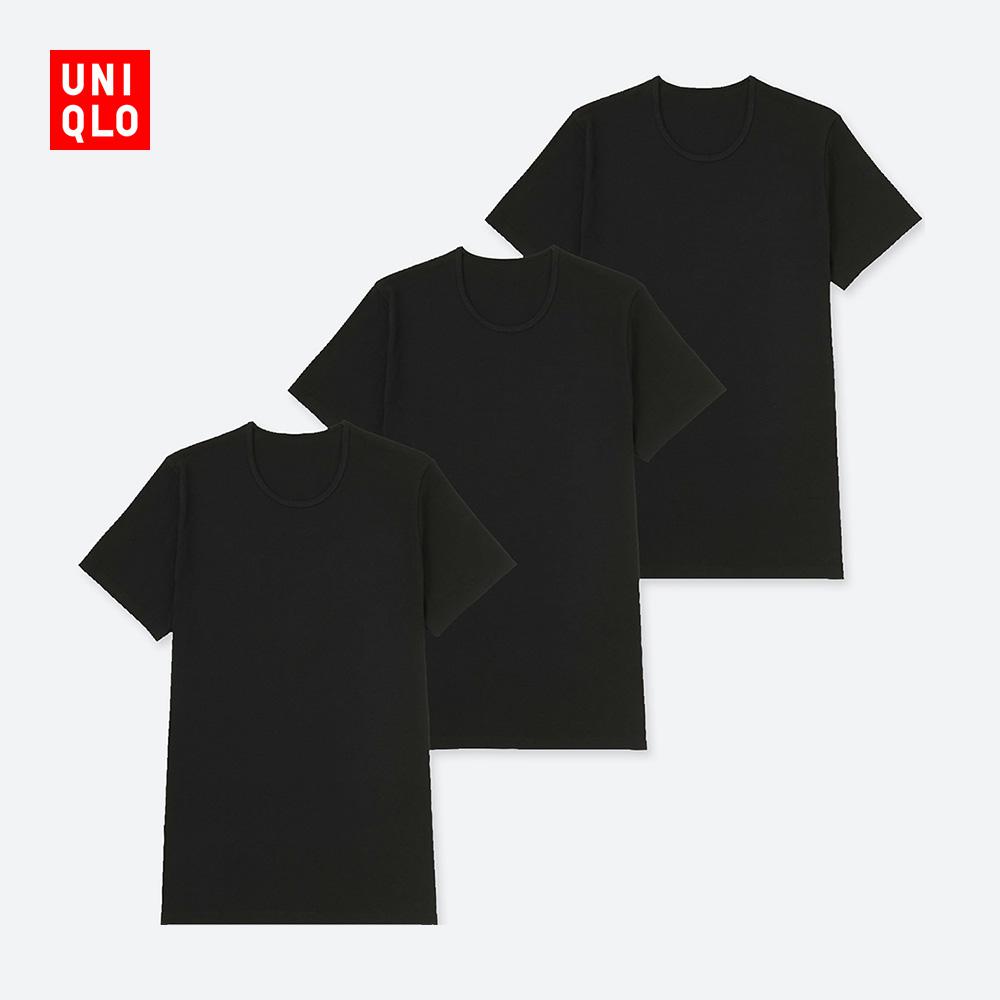 UNIQLO 优衣库 401794 男士圆领短袖T恤 3件装