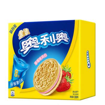 奥利奥 金装草莓味夹心饼干 388g