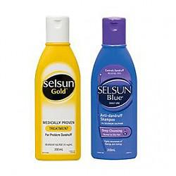 Selsun Gold 特效去屑洗发露 200ml + Selsun Blue 蓝瓶 去屑洗发水 200ml