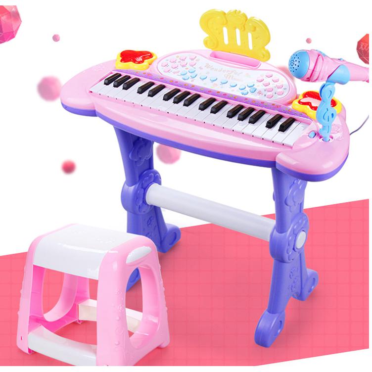 仙邦宝贝Simbable kidz 儿童玩具电子琴 宝宝仿真小钢琴 益智故事机带话筒多功能电子琴2288