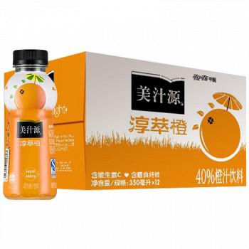 【京东超市】美汁源淳萃·橙 橙汁饮料 350ml*12瓶/箱