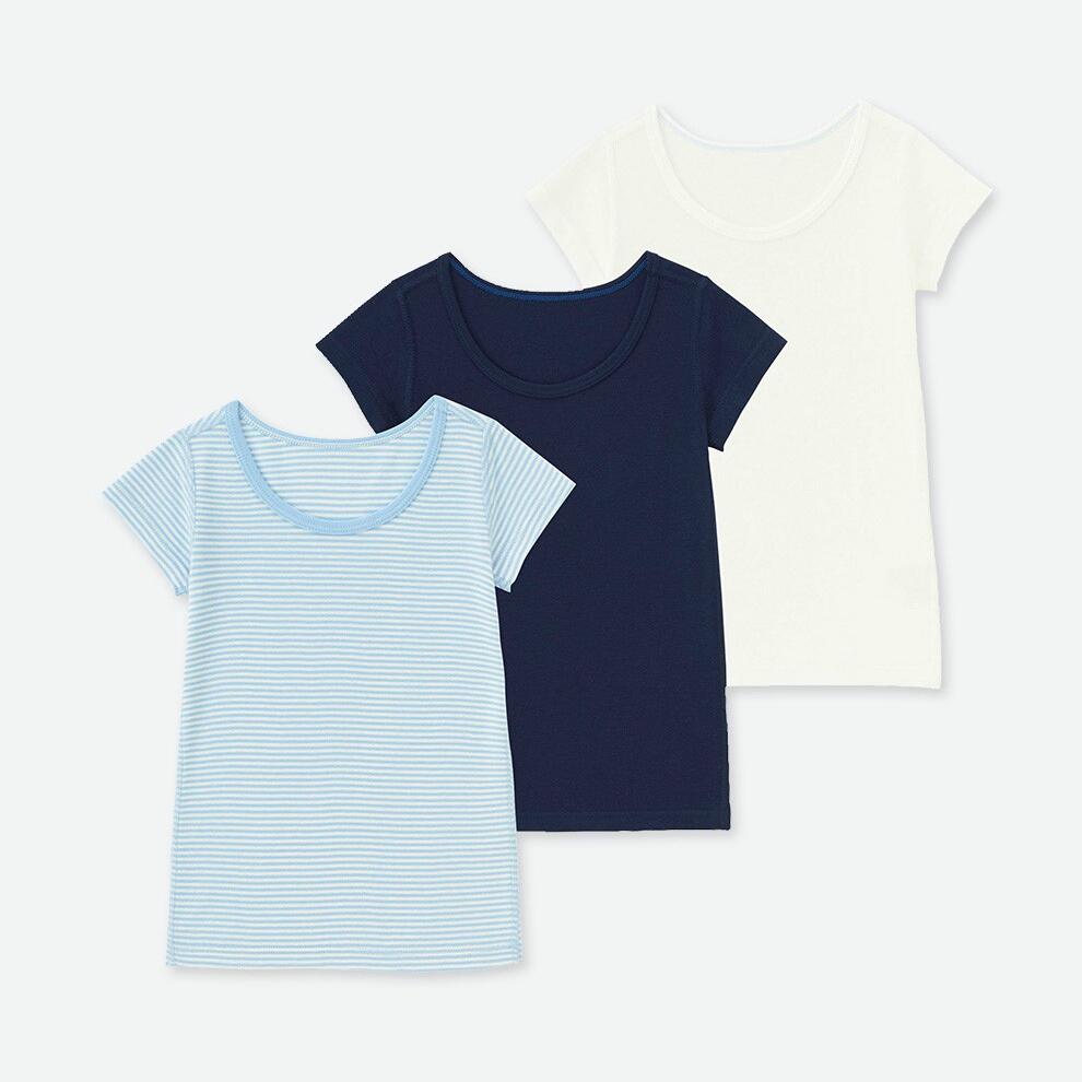 UNIQLO 优衣库 402150 小童全棉短袖T恤（3件装）