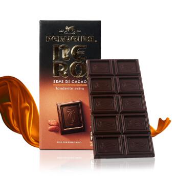 意大利进口雀巢Nestle芭喜Baci佩鲁吉娜醇黑巧克力可可豆碎粒排块70% 100g *10件