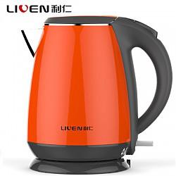 利仁（Liven）SH-S1503 电热水壶 1.5L容量 三层防烫保护层 电水壶 电热壶（橙色）