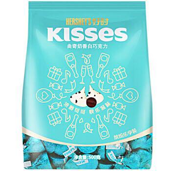 好时（Hershey’s）好时之吻KISSES曲奇奶香白巧克力500g(电商版)
