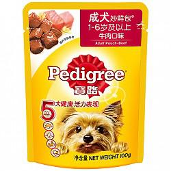 Pedigree 宝路 宠物妙鲜包 成犬牛肉 100g