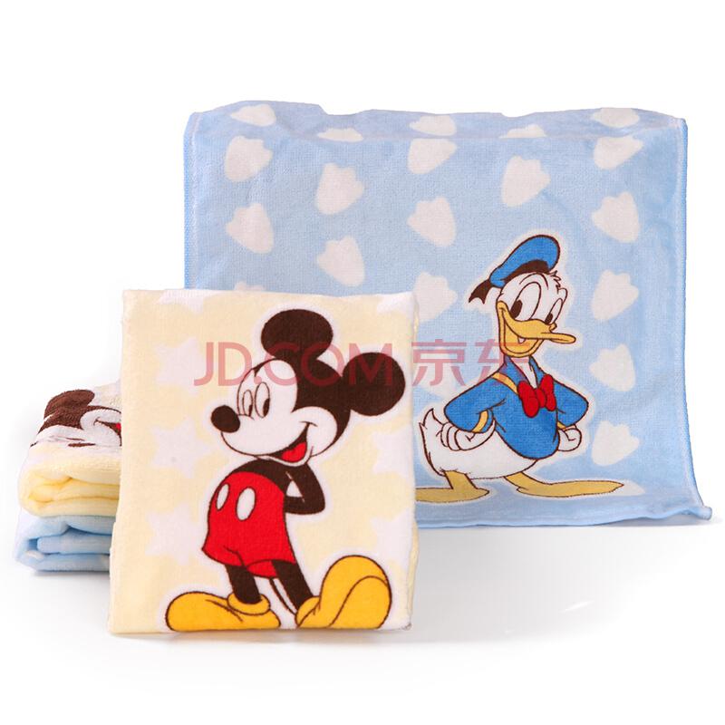 Disney 迪士尼 毛巾家纺 纯棉割绒 4条装 儿童婴儿毛巾 *2件