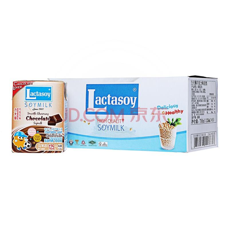 【京东超市】力大狮 泰国进口 调制豆奶 巧克力味 125ml*6盒*2 *2件