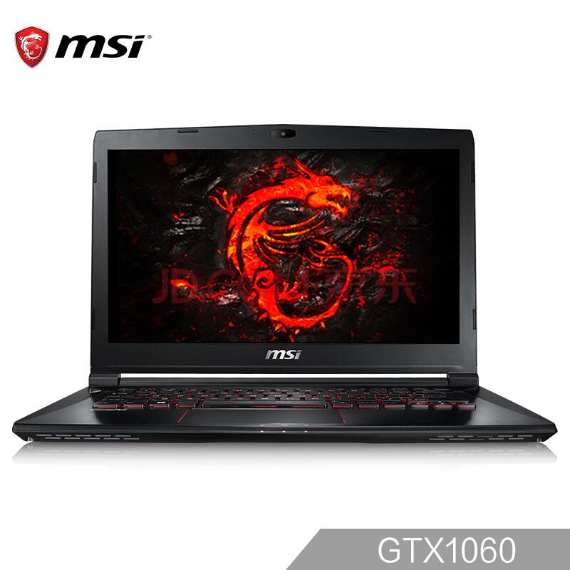 微星(MSI)GS43VR7RE-220CN14英寸游戏笔记本电脑(i7-7700HQ8G1T+128GSSDGTX10606G背光键盘)8899元