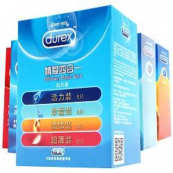 【京东超市】杜蕾斯 避孕套 男用 安全套 超薄 计生用品 情爱四合一 32只装 成人用品 Durex