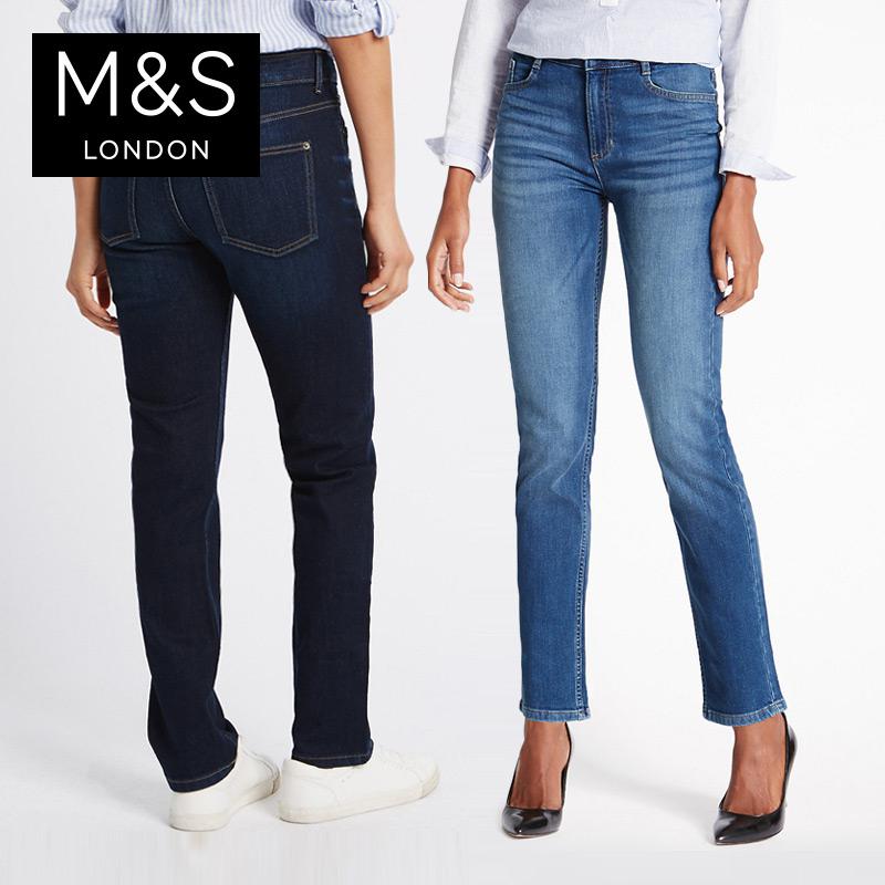 M&S 马莎 女士直筒牛仔裤长裤 T576339-4
