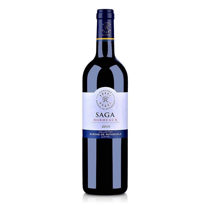 SAGA 拉菲传说 波尔多干红葡萄酒 2015年 750ml *6件