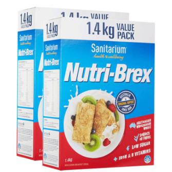 Sanitarium Nutri-Brex 优粹麦 低脂谷物麦片 1.4kg*2盒