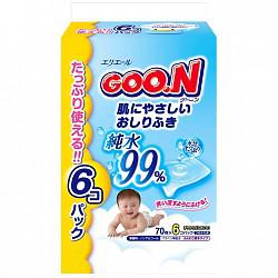 大王（GOO.N） 婴儿柔湿巾 70片*6包（日本原装进口）