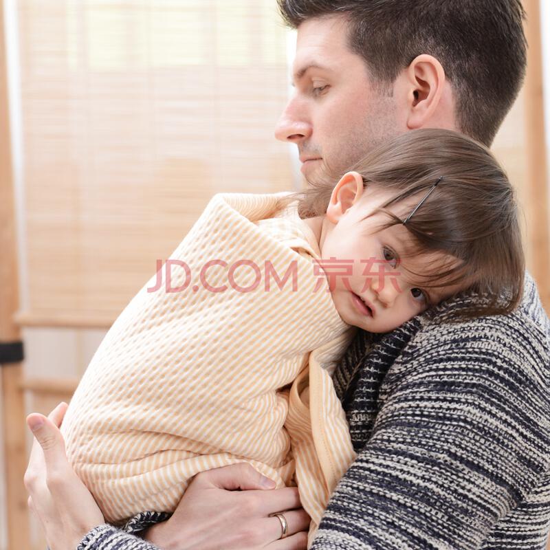 象宝宝（elepbaby）婴儿毯子 空气层夹棉空调毯 包巾盖毯 100X130CM (条纹) *2件79元（合39.5元/件）