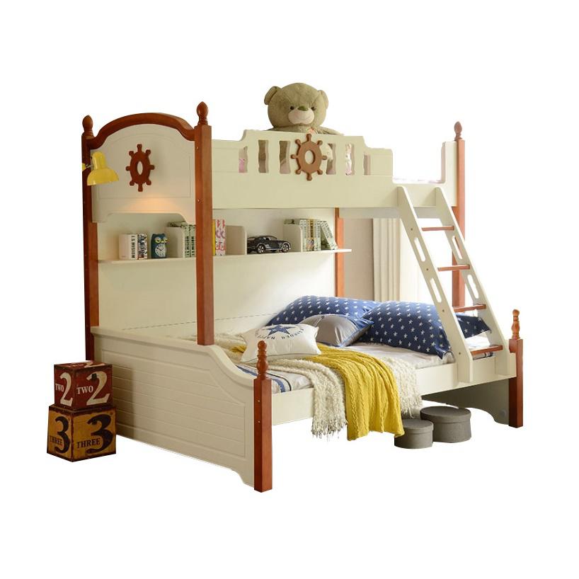 A家家具 实木框架儿童双层高低床 128.5*201*183.5cm