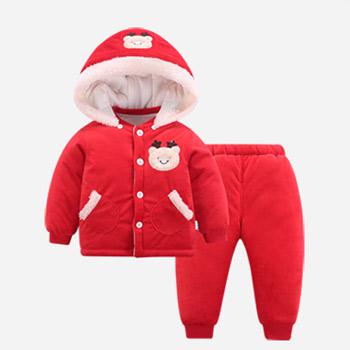 圣诞快乐：齐齐熊 秋冬儿童夹棉套装