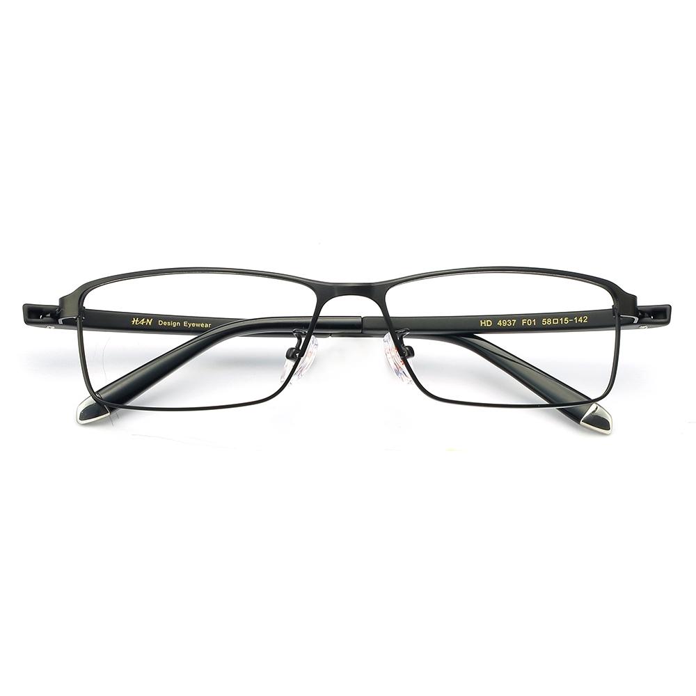 HAN HD4937 不锈钢 商务光学眼镜+1.56非球面眼镜片
