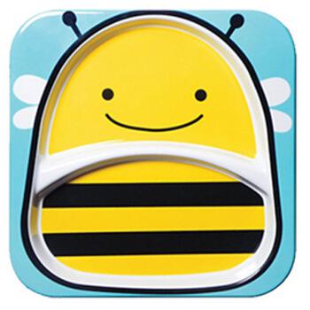 Skip Hop 可爱动物园系列 蜜蜂图案 儿童餐盘 *3件