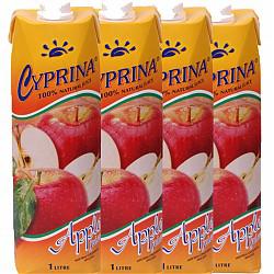 Cyprina 塞浦丽娜 苹果汁 1L*4瓶 *3件59.85元（3件5折）