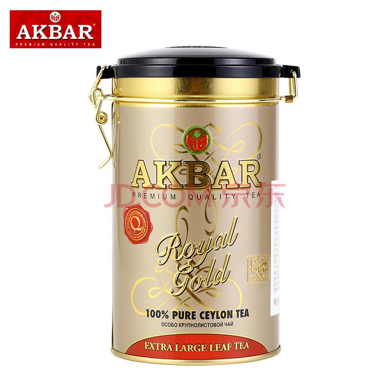 斯里兰卡进口 阿客巴（AKBAR）金罐锡兰红茶(大叶) 150g/罐 斯里兰卡进口88元，可199-100
