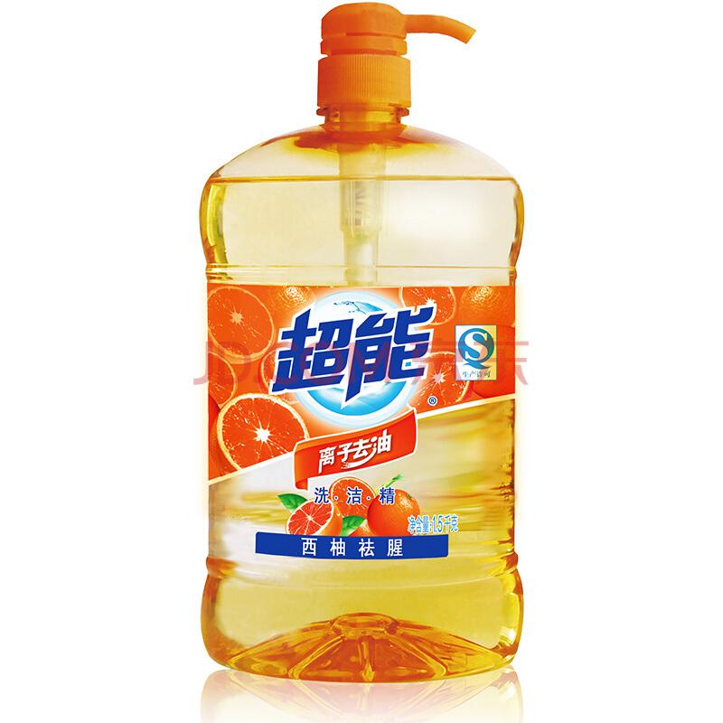 【京东超市】超能 离子去油洗洁精(西柚祛腥)1.5kg*2新老包装随机发货） *2件