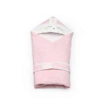 全棉时代 婴幼儿针织抱被 秋冬新生儿宝宝纯棉抱被 90x90cm粉红 1件装134元