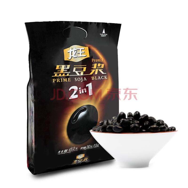 营养早餐# 龙王 无蔗糖黑豆豆浆粉450g*2 (2件5折)