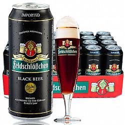 【京东超市】德国原装进口 费尔德堡（feldschlobchen）黑啤酒 500ml*24听整箱装