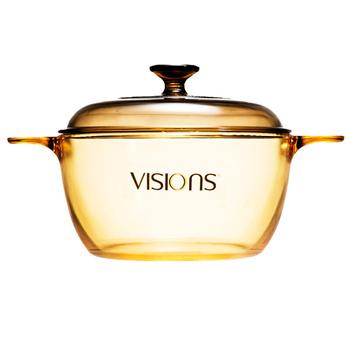VISIONS康宁 汤锅VS-1.5晶彩透明锅耐热玻璃汤锅1.5L