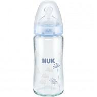 NUK 宽口径耐高温玻璃奶瓶 硅胶2号吸嘴 240ml *3件