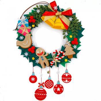 圣诞快乐：装饰门环挂饰壁挂手工diy制作材料包