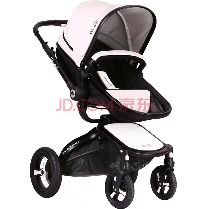 咕比（Gubi）婴儿推车高景观婴儿车四轮婴儿车折叠可坐躺（米白色）J-S209B-011569元