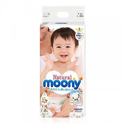 日本尤妮佳（Natural Moony）皇家系列 婴儿纸尿裤L号40片（日本原装进口）