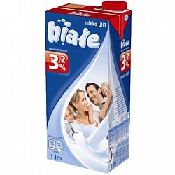波兰进口牛奶 Biale高温灭菌全脂牛奶 1L*12盒69元