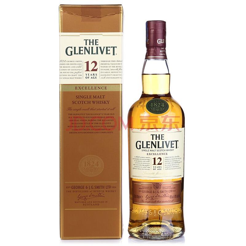 限PLUS会员：Glenlivet 格兰威特 12年陈酿 单一麦芽苏格兰威士忌 700ml